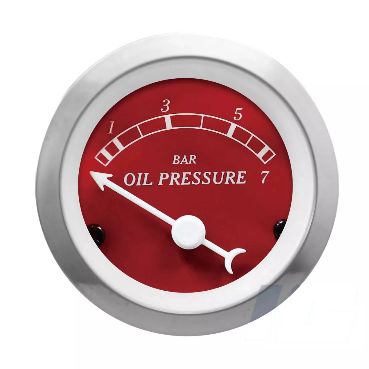 Red Face White Needle - Oil Pressure Gauges
